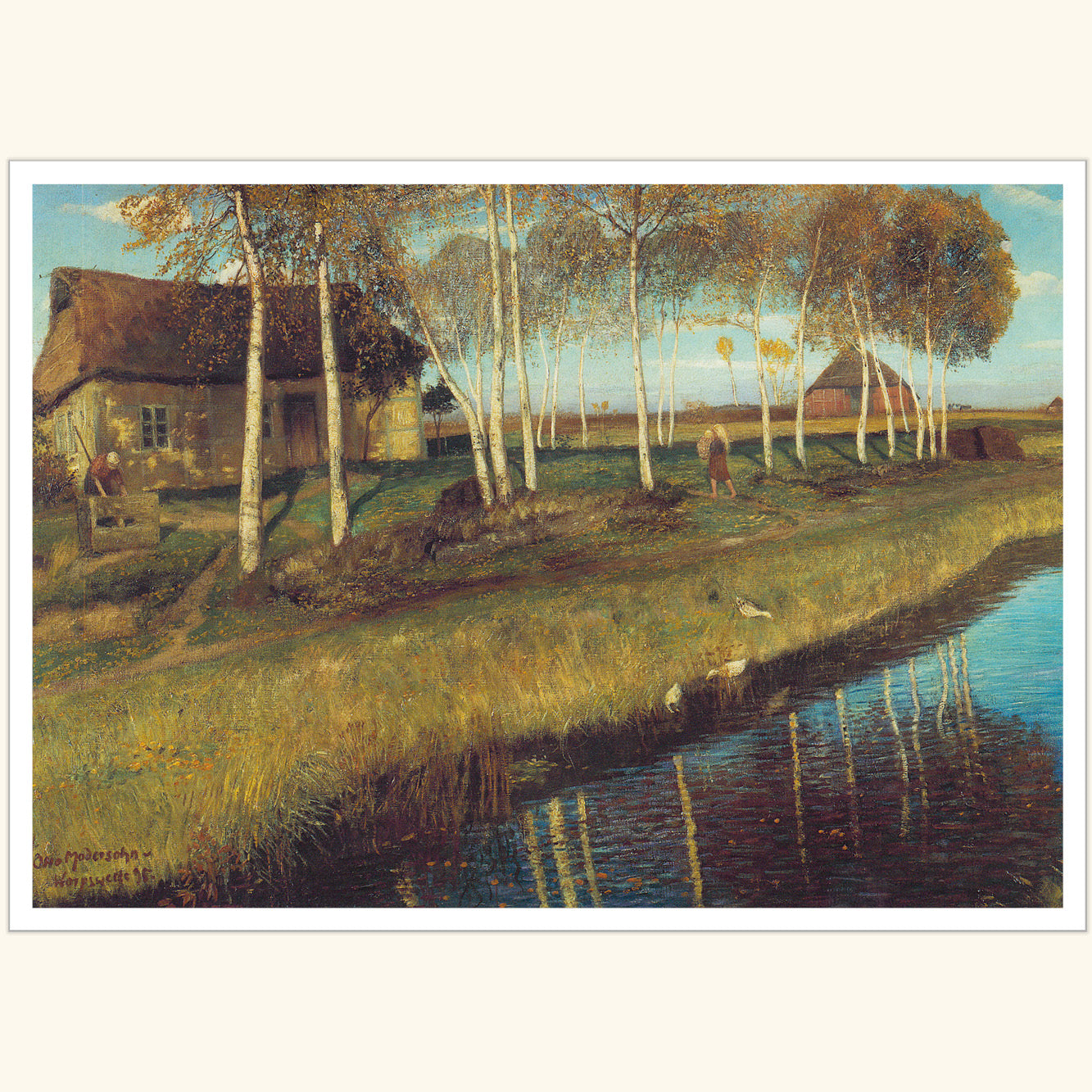 Otto Modersohn - Herbstmorgen am Moorkanal - gr.Druck 244B