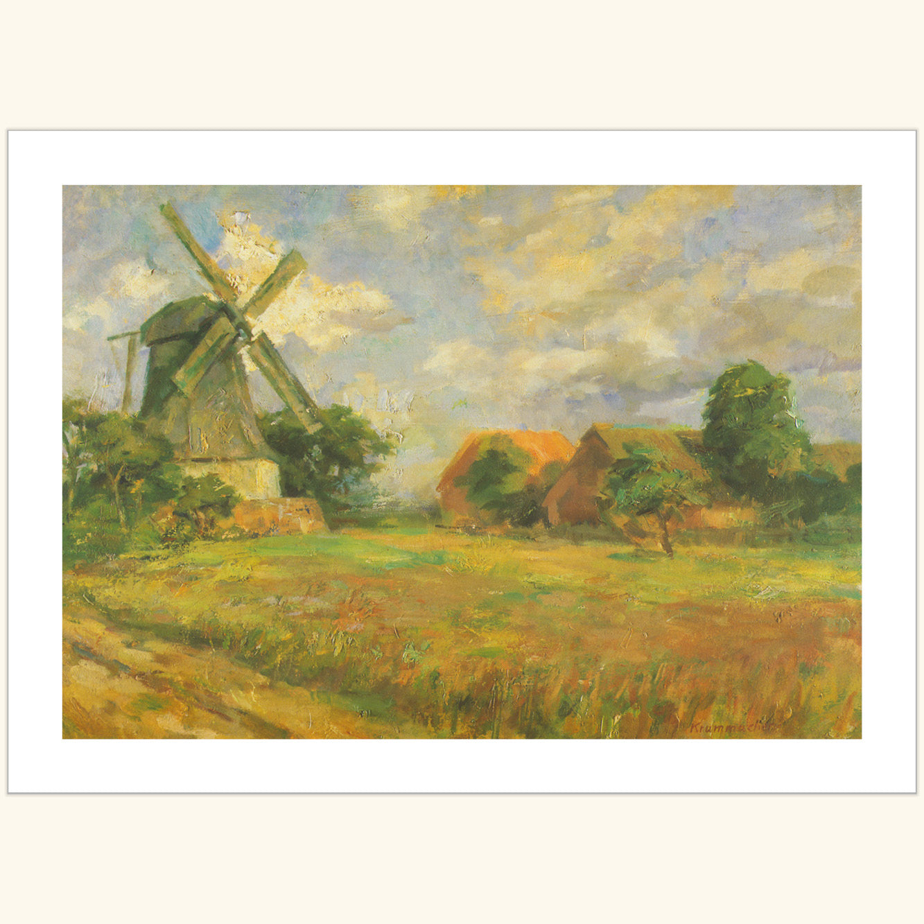 Karl Krummacher - Die Worpsweder Windmühle - gr.Druck 246F