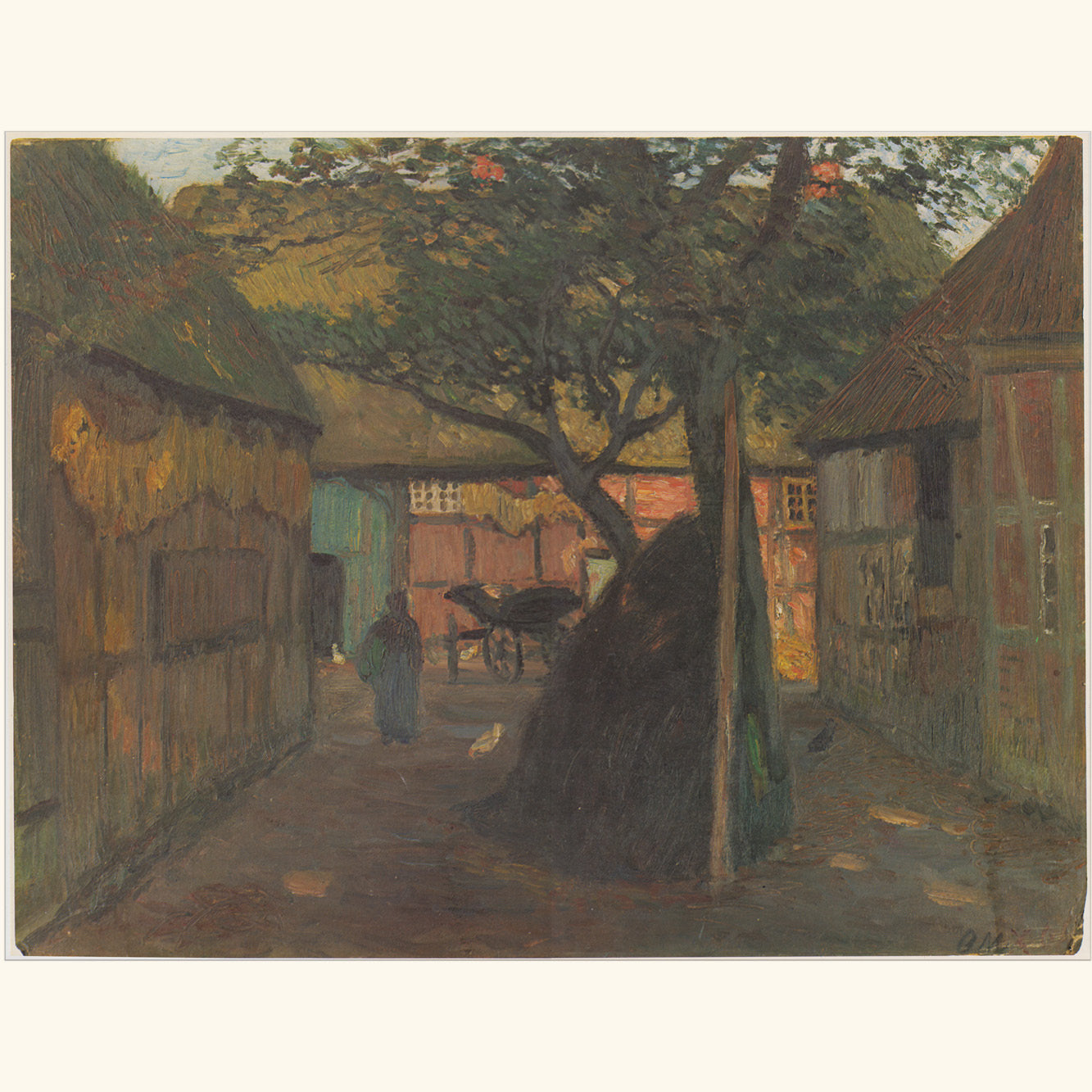 Otto Modersohn - Sonniger Hofplatz - gr.Druck 264B