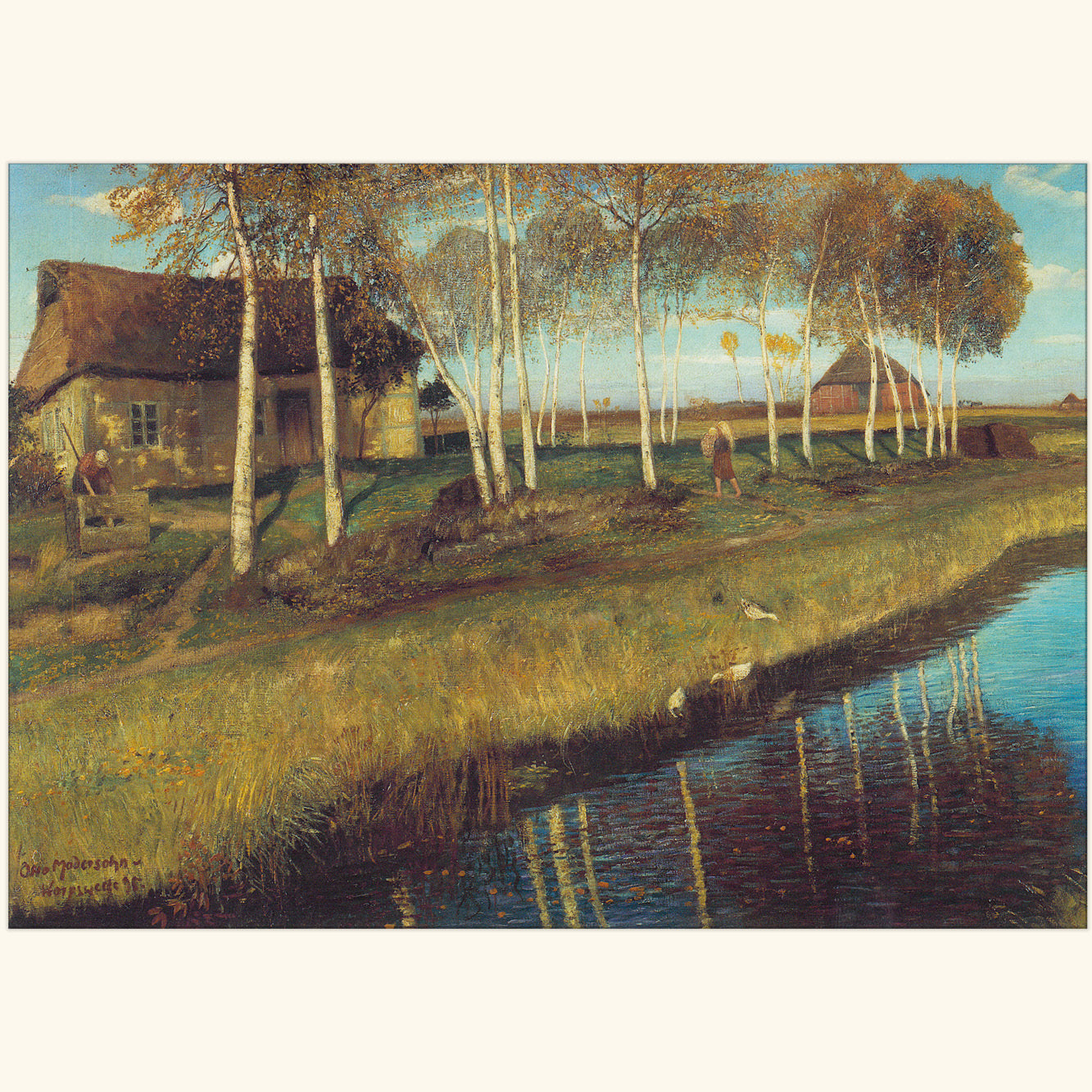 Otto Modersohn - Herbstmorgen am Moorkanal - gr.Druck 280F