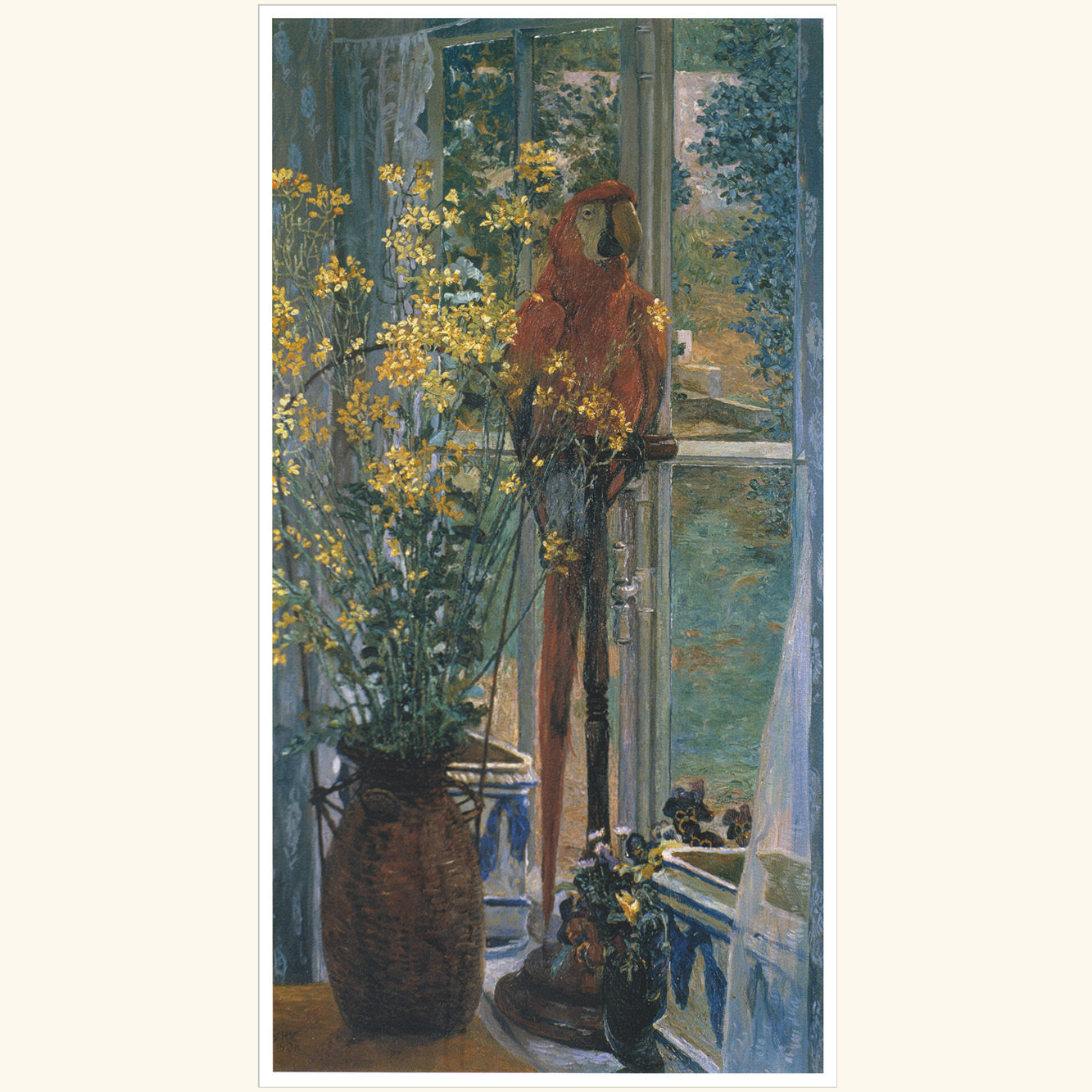 Heinrich Vogeler - Papagei am Fenster - gr.Druck 283A