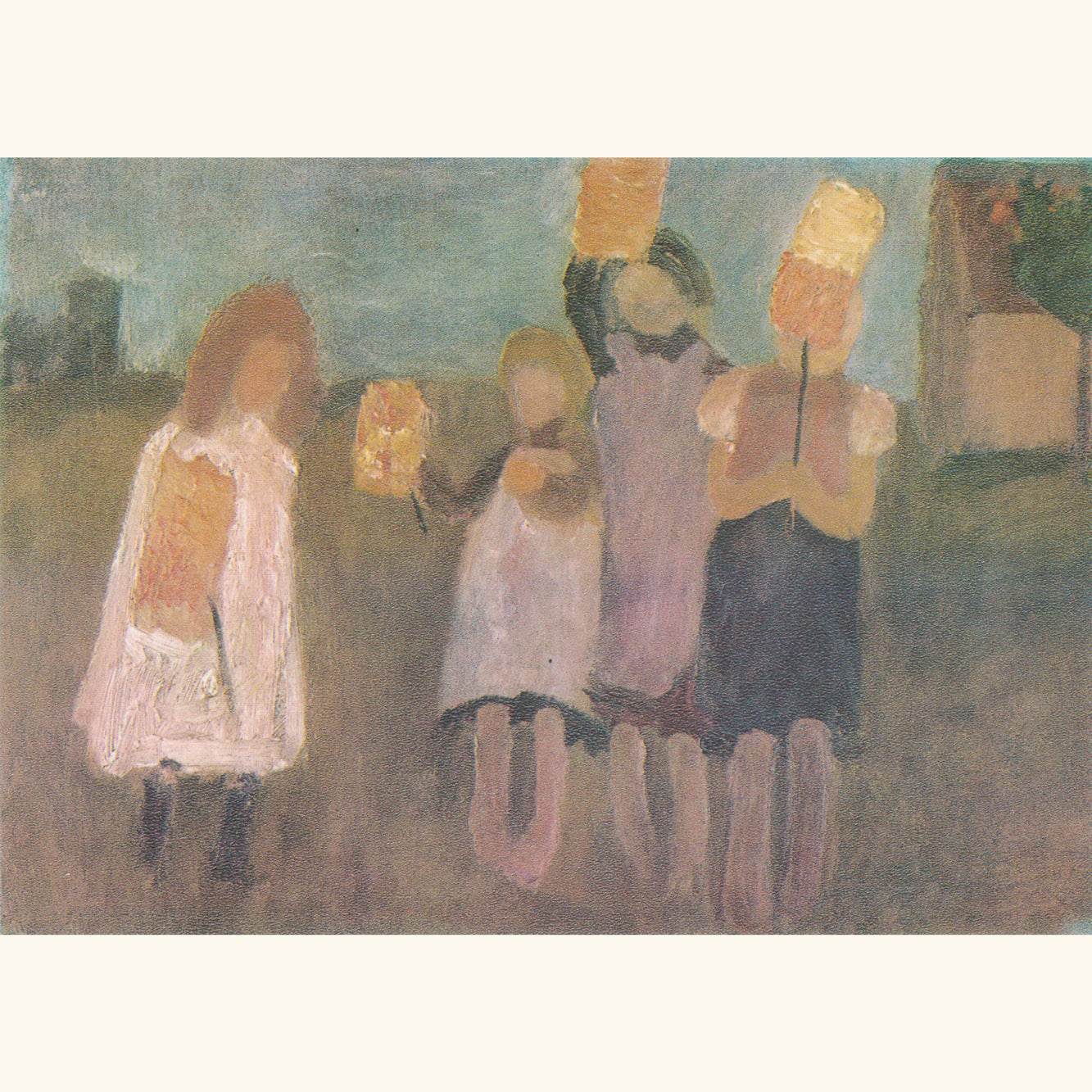 Paula Modersohn-Becker - Laternen-Kinder - Postkarte 29