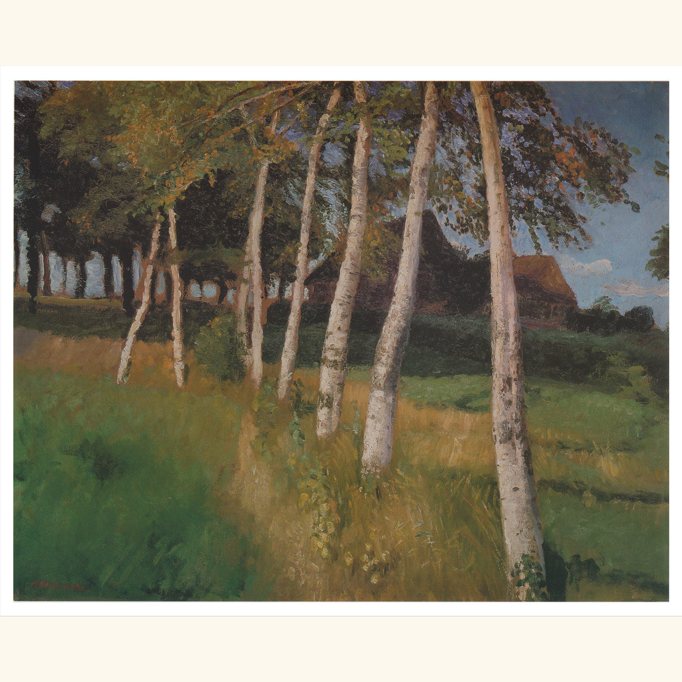 Otto Modersohn - Birken im Moor, um 1894 - kl.Druck 401