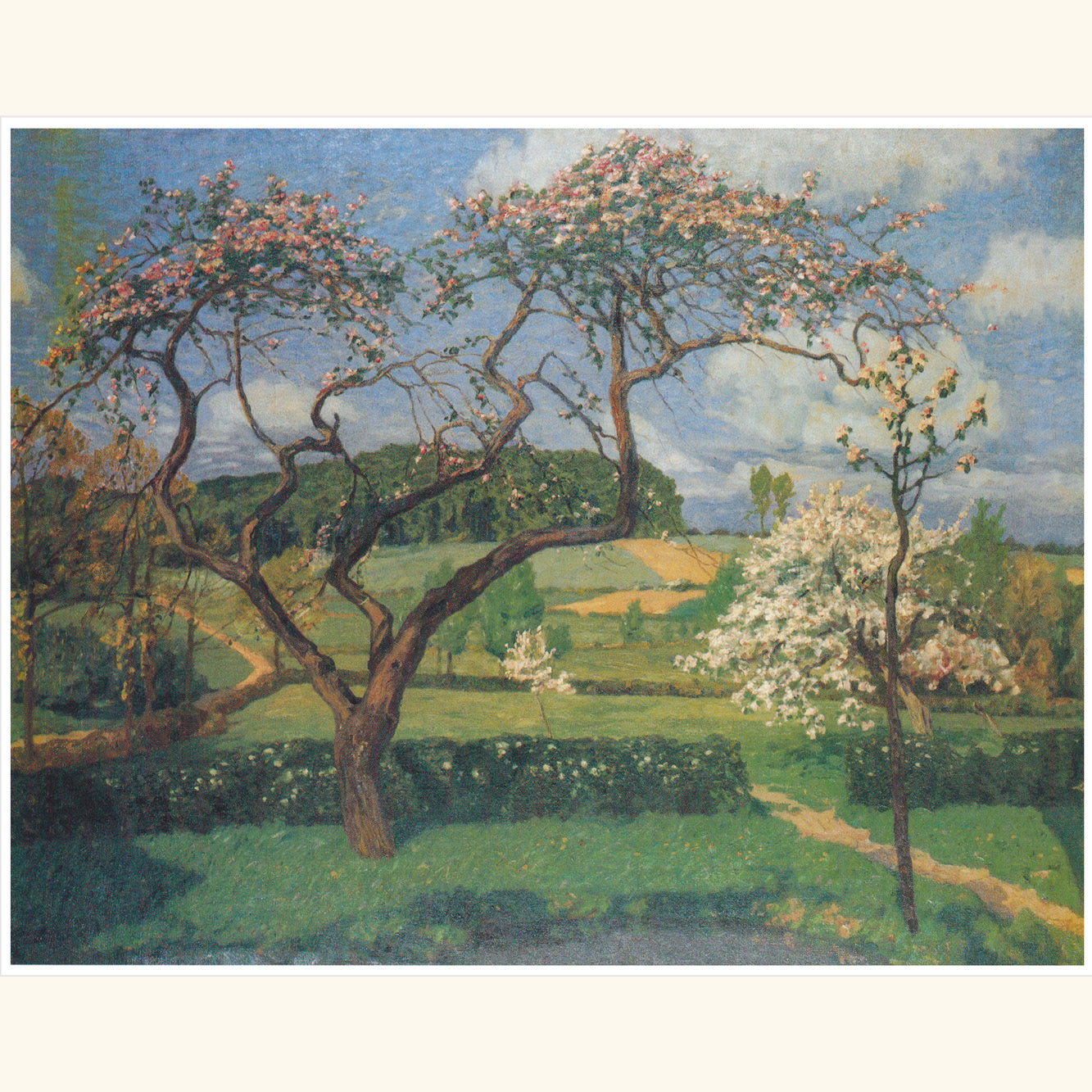 Fritz Overbeck - Blühende Obstbäume - kl.Druck 423
