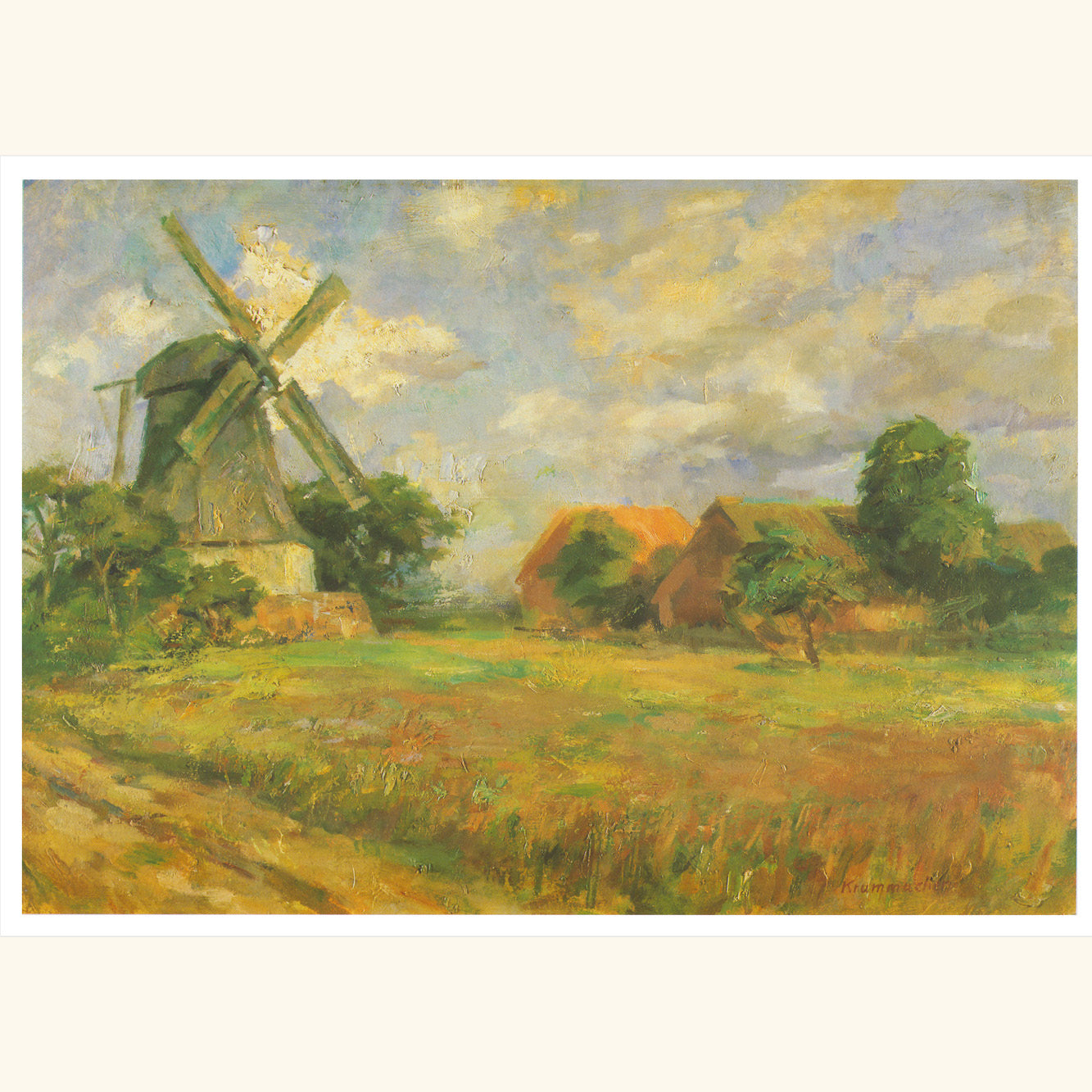 Karl Krummacher - Die Worpsweder Windmühle - kl.Druck 439