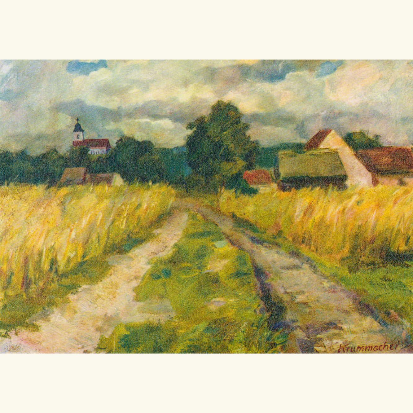 Karl Krummacher - Sommertag in Worpswede - Postkarte 44b