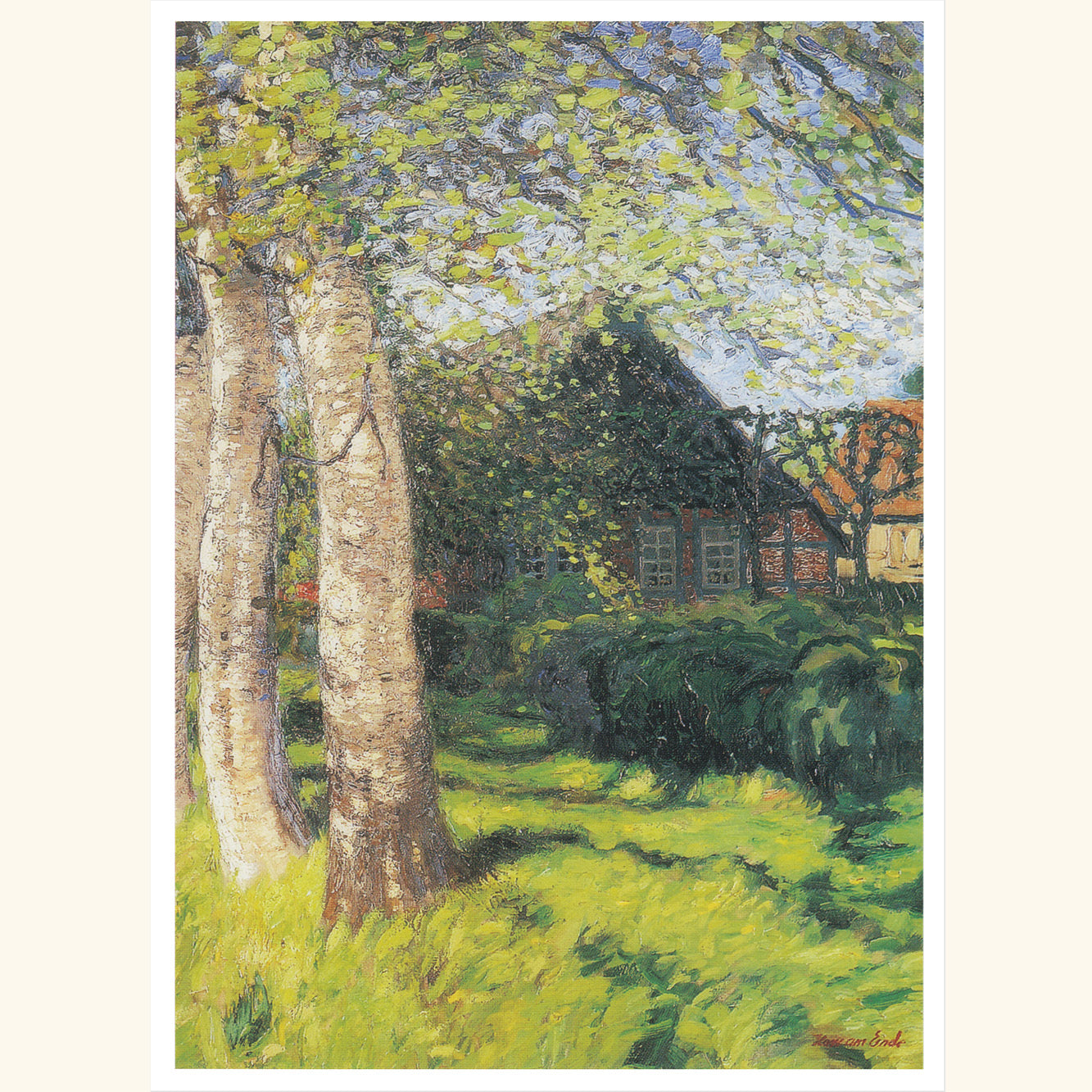 Hans am Ende - Frühling in Worpswede - kl.Druck 444