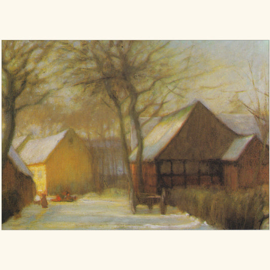 Hermann Angermeyer - Winter im Dorf - Postkarte 47b