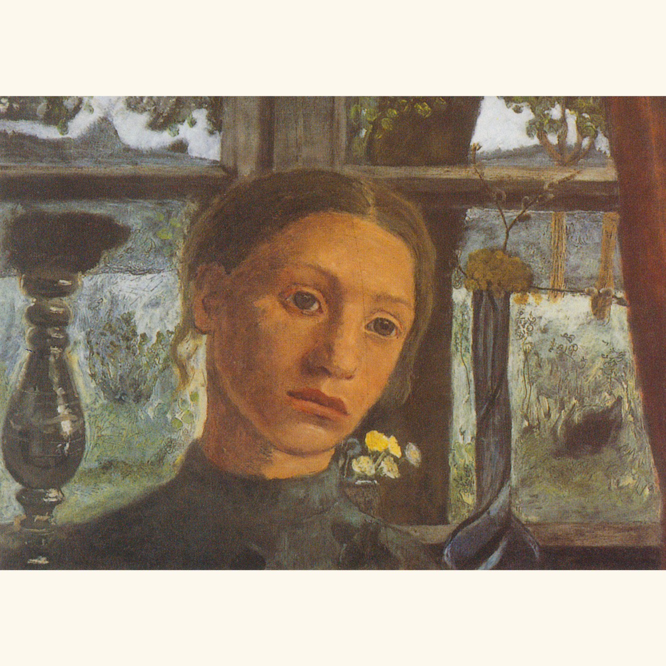 Paula Modersohn-Becker - Mädchen vorm Fenster - Postkarte 48