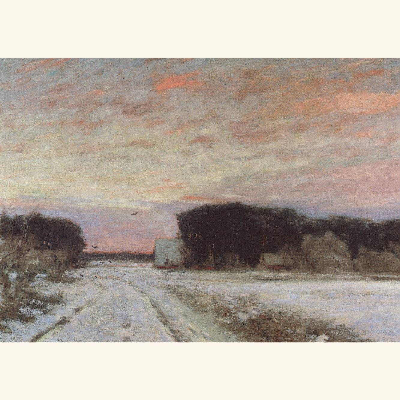 Hans am Ende - Winter in Worpswede - Postkarte 503