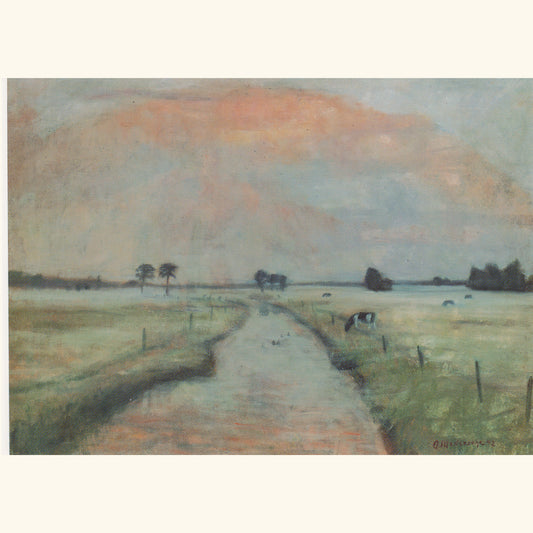 Otto Modersohn - Abendnebel an der Wümme, 1942 - Postkarte 51b