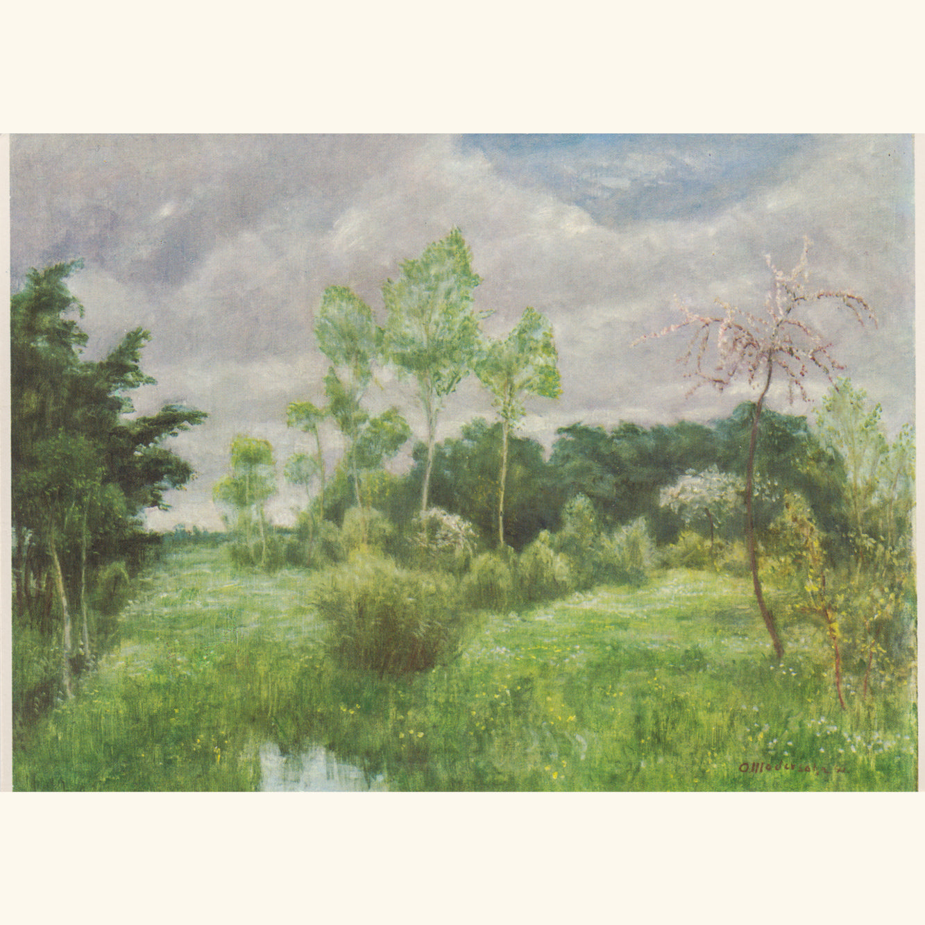 Otto Modersohn  - Frühlingstag, 1942 - Postkarte 54