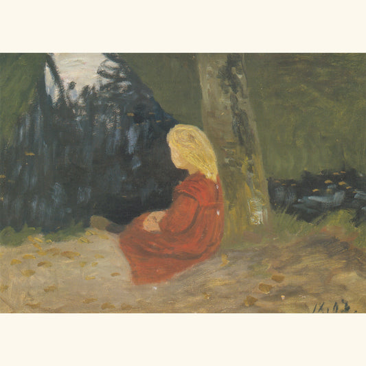 Otto Modersohn - Mädchen am Moorkanal - Postkarte 569