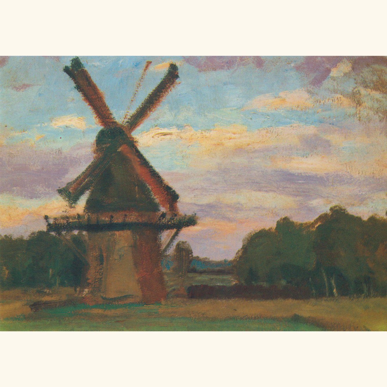 Fritz Overbeck - Mühle bei Worpswede - Postkarte 582