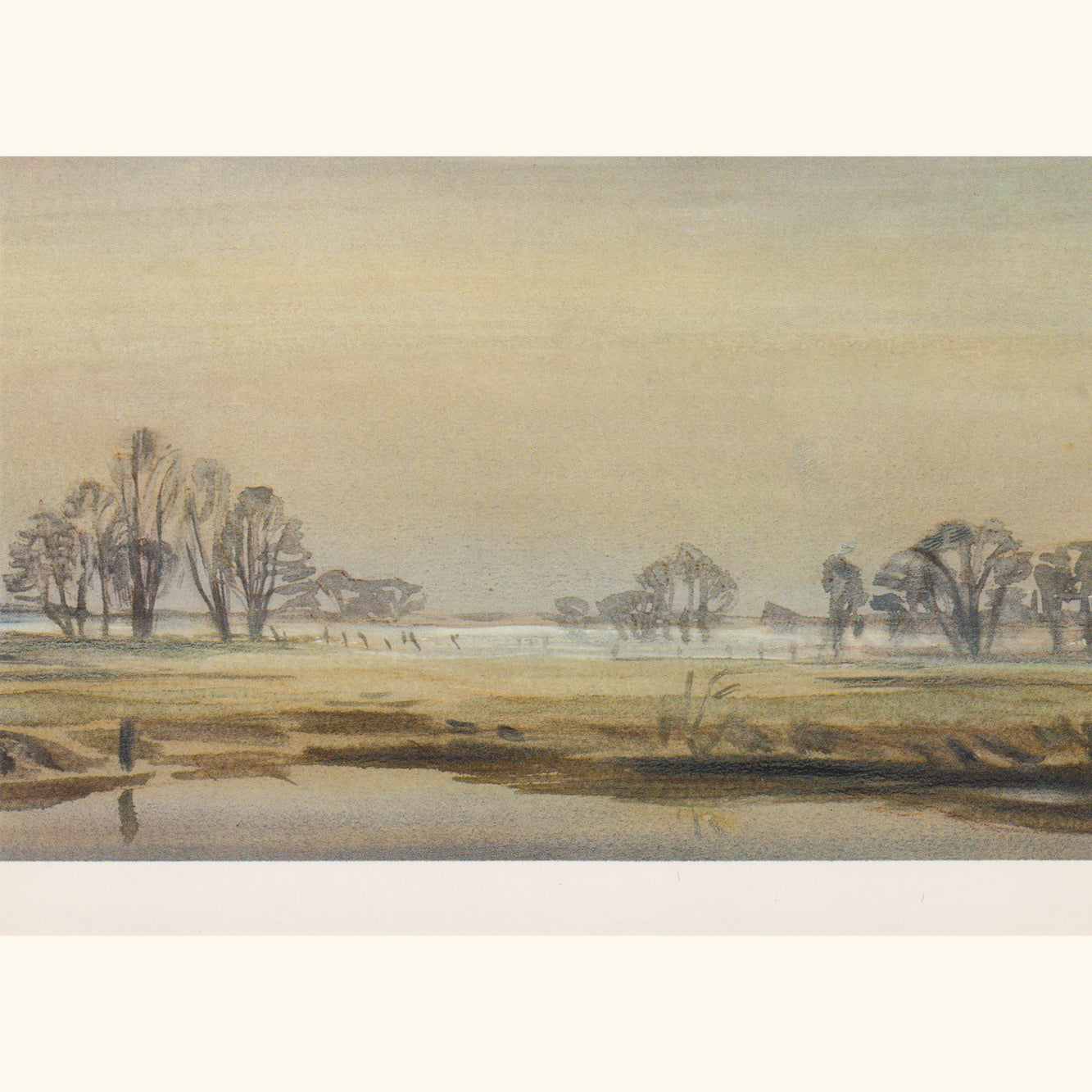 Christian Modersohn - Lichter Nebelabend, 1980 - Postkarte 591