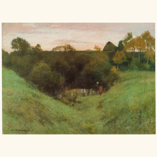 Otto Modersohn - Herbstdämmerung, um 1893 - Postkarte 596