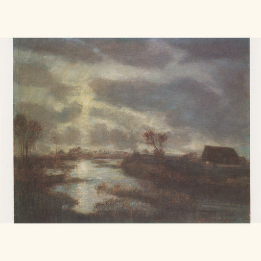 Otto Modersohn - Mondnacht im Moor - Postkarte 607