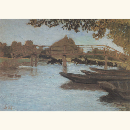 Otto Modersohn - Boote auf der Wümme, 1908 - Postkarte 608