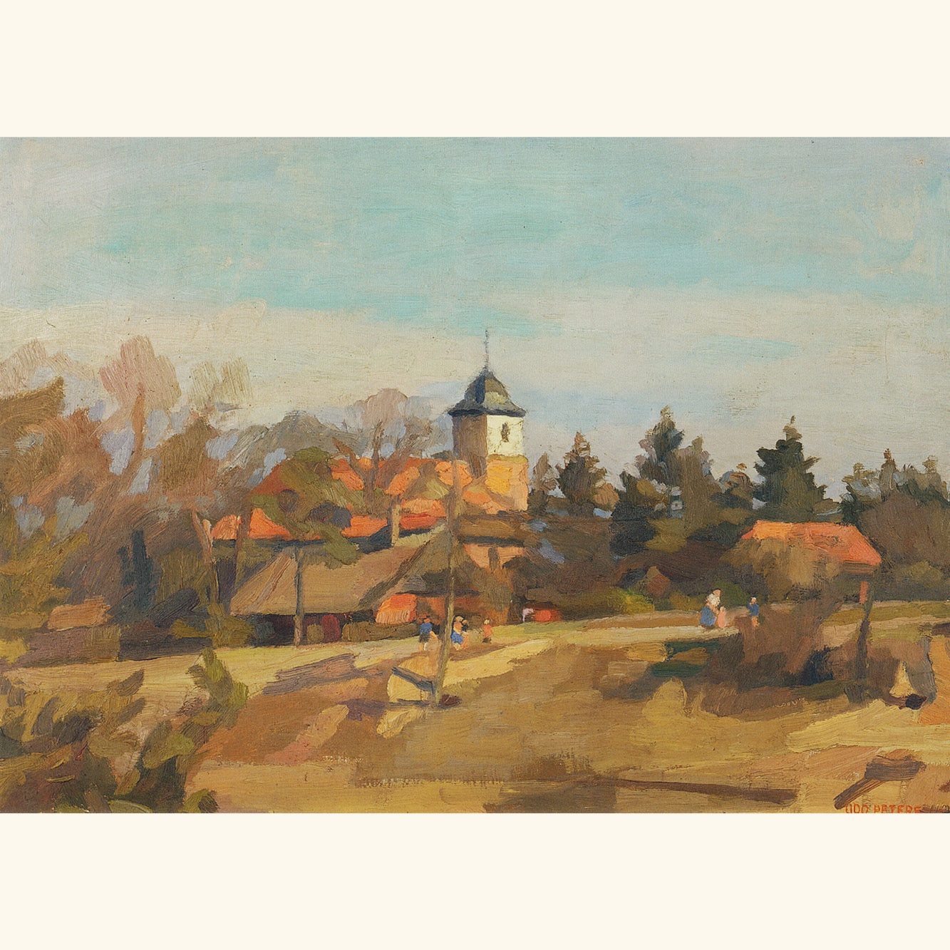 Udo Peters - Worpsweder Kirche - Postkarte 63