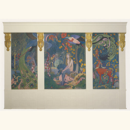 Heinrich Vogeler - Melusine, Triptychon - Postkarte 649