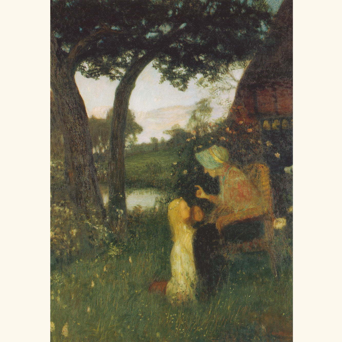 Otto Modersohn - Märchenerzählerin - Postkarte 652