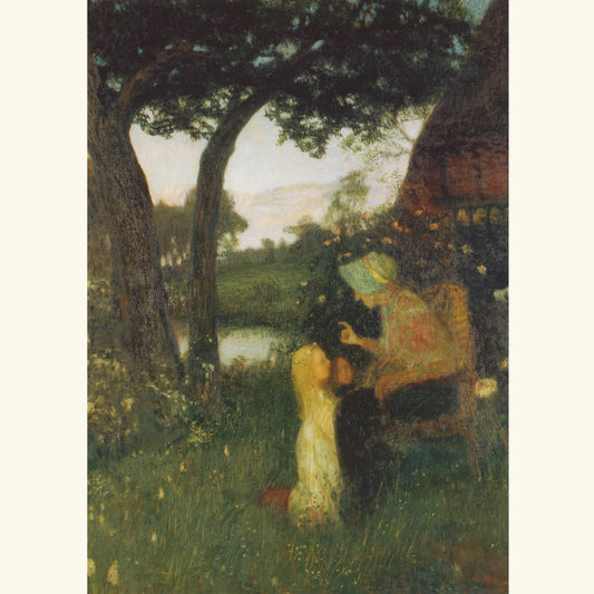 Otto Modersohn - Märchenerzählerin - Postkarte 652