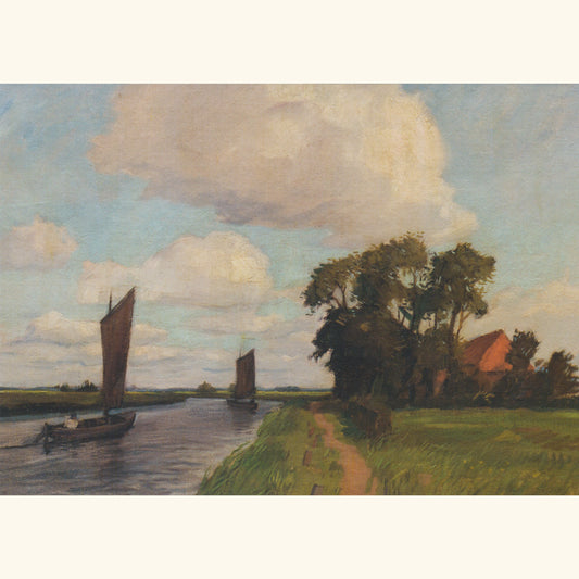 Karl Arste - Torfkähne auf der Hamme - Postkarte Postkarte 687