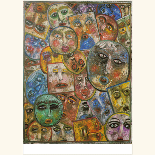 Uwe Häßler - Masken - Postkarte 701