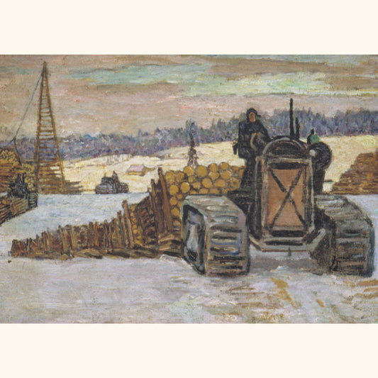 Heinrich Vogeler - Holztransport in Karelien - Postkarte 754