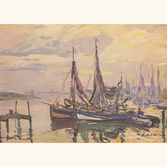 Paul Ernst Wilke  - Nordseefischerhafen, 1958 - Postkarte 82b