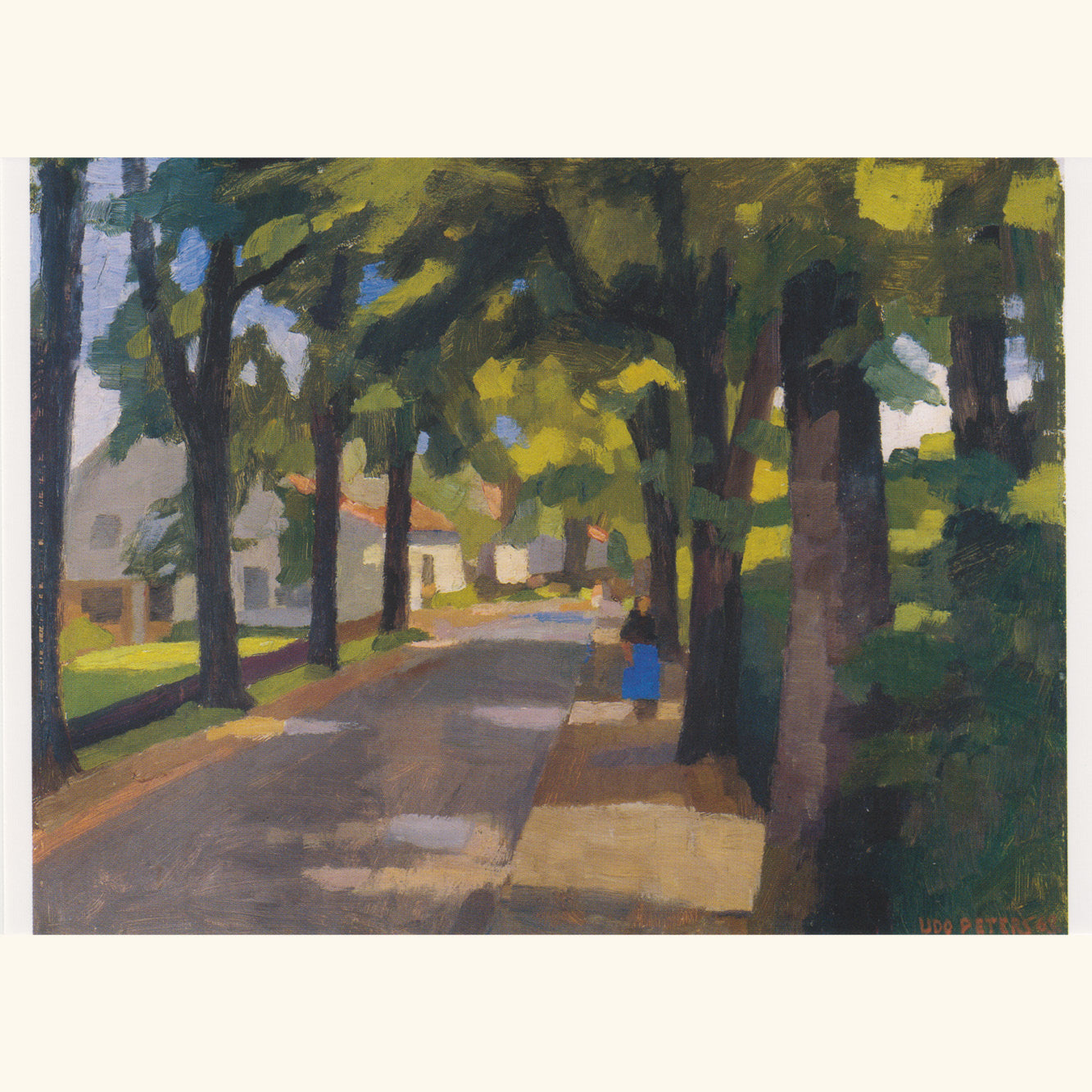 Udo Peters - Straße in Worpswede - Postkarte 83