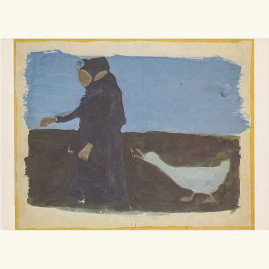 Paula Modersohn-Becker  - Bauernfrau mit Gans - Postkarte 85