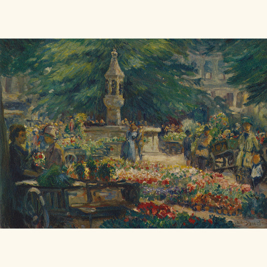 Ernst Müller-Scheeßel  - Blumenmarkt am Liebfrauenkirchhof in Bremen - Postkarte 89b