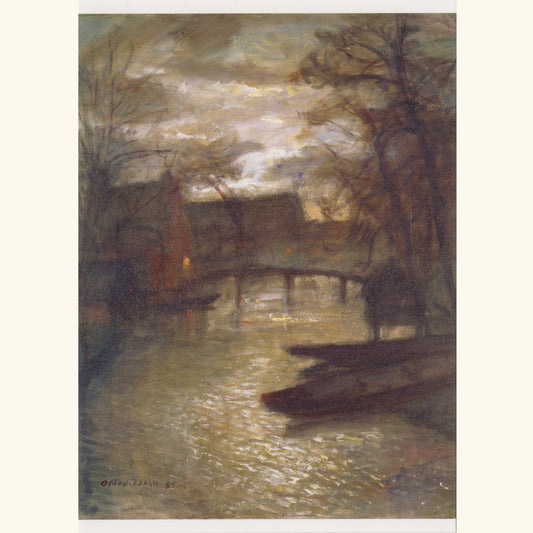 Otto Modersohn - Mondnacht an der Wümme - Postkarte 93