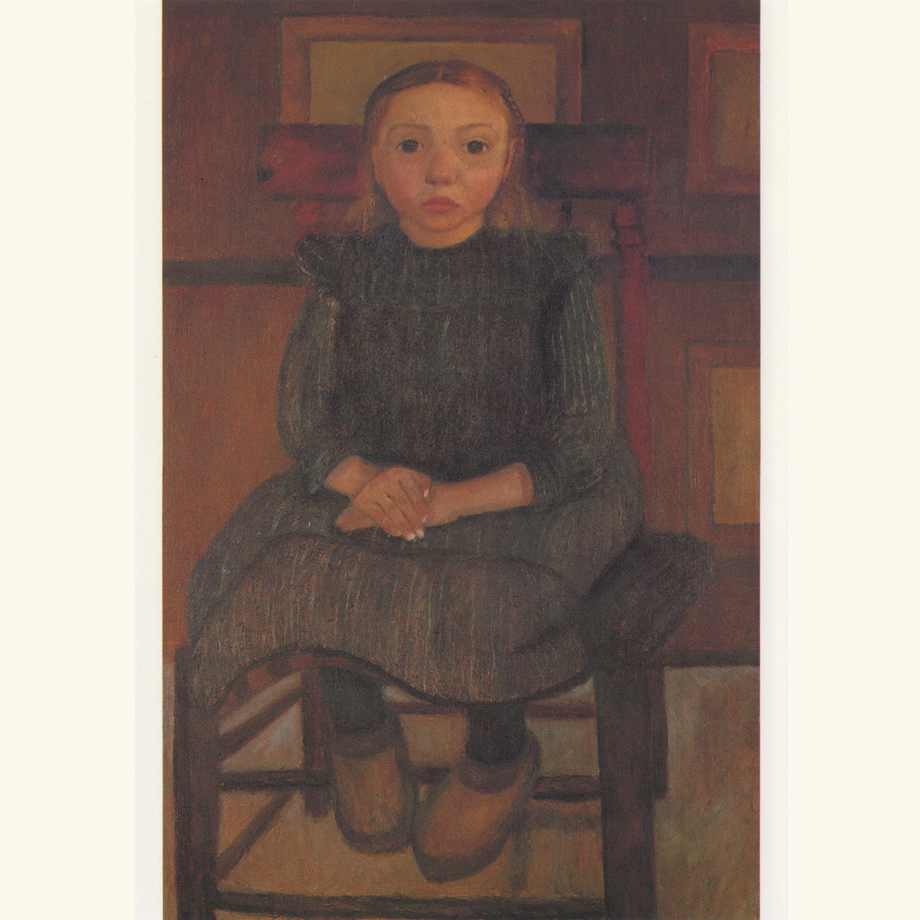 Paula Modersohn-Becker - Bauernkind auf einem Stuhl sitzend - Postkarte 98