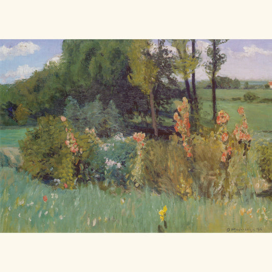 Otto Modersohn - Sommertag (Malven) - Postkarte 9